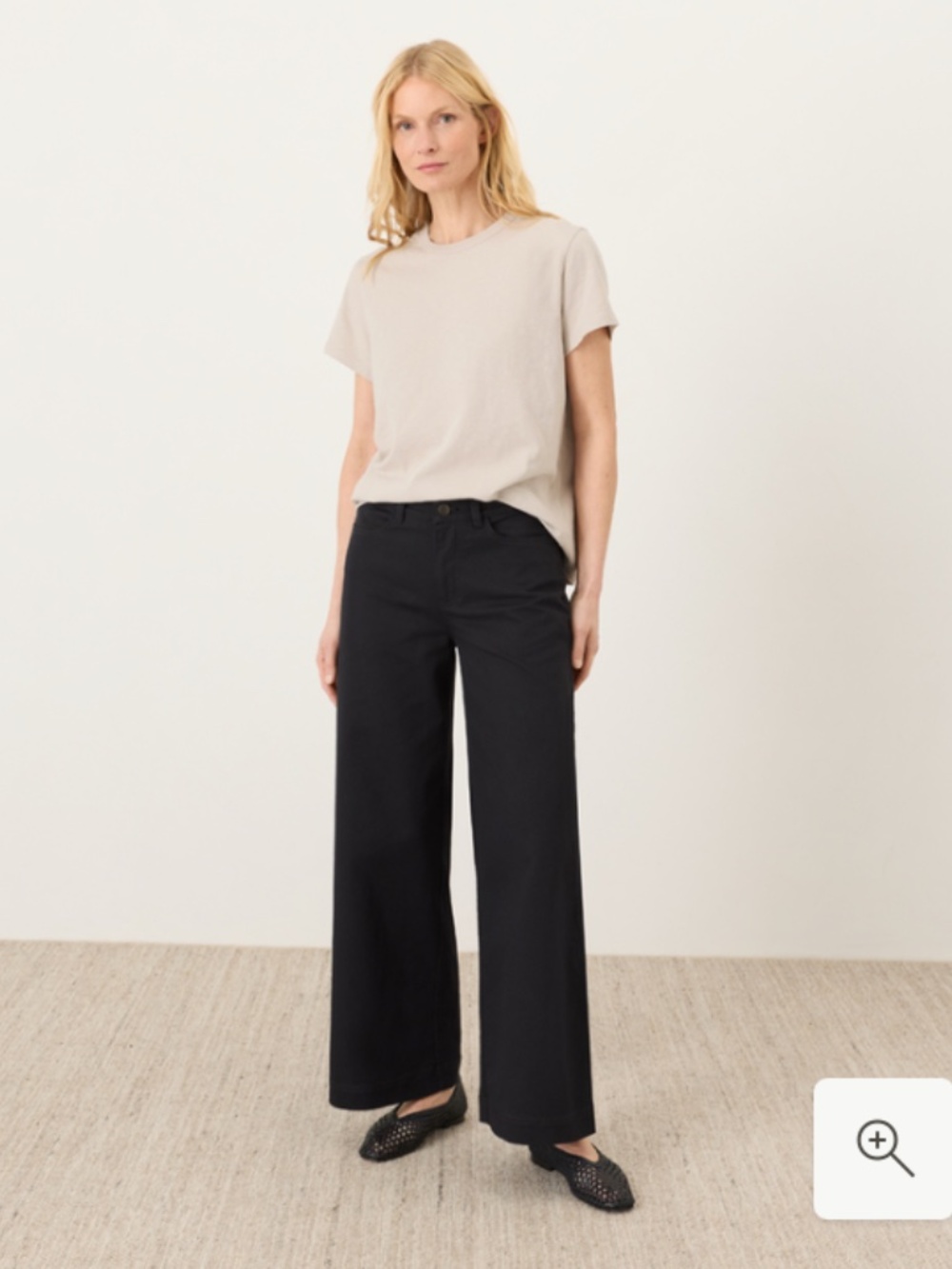 NWT Pact Organic Stretch Twill Wide Leg Pant - Picture 2 of 10